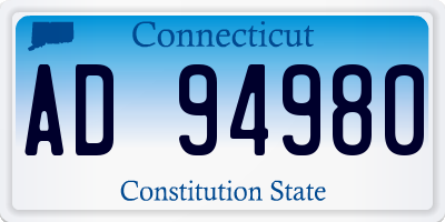 CT license plate AD94980