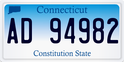 CT license plate AD94982