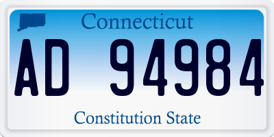 CT license plate AD94984
