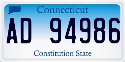 CT license plate AD94986