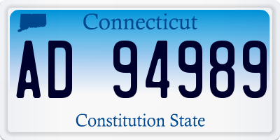 CT license plate AD94989