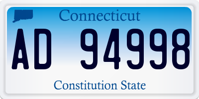 CT license plate AD94998