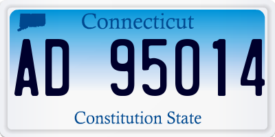 CT license plate AD95014