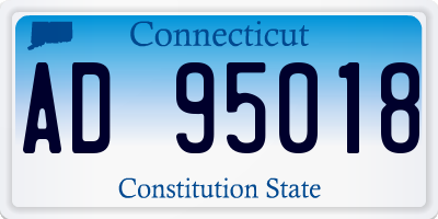 CT license plate AD95018