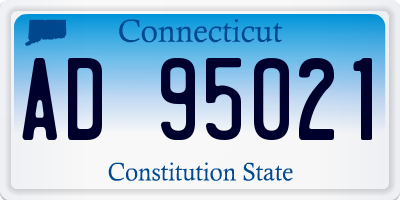 CT license plate AD95021