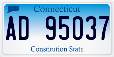 CT license plate AD95037