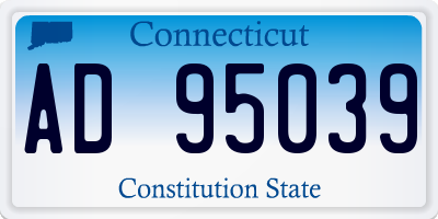 CT license plate AD95039