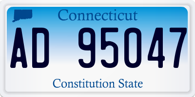 CT license plate AD95047