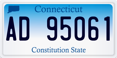 CT license plate AD95061