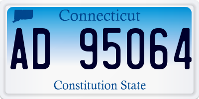 CT license plate AD95064