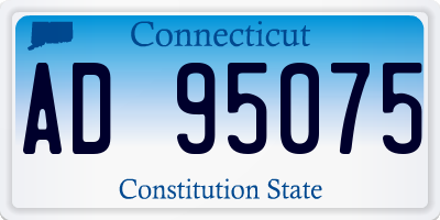 CT license plate AD95075