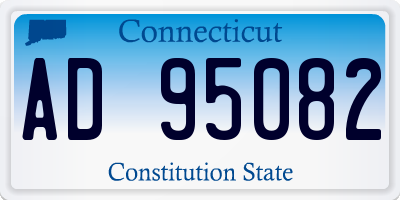 CT license plate AD95082