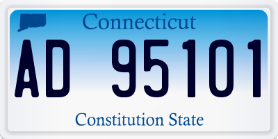 CT license plate AD95101