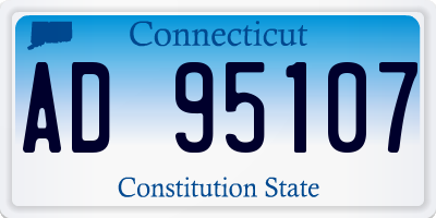 CT license plate AD95107
