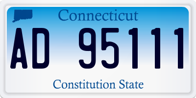 CT license plate AD95111