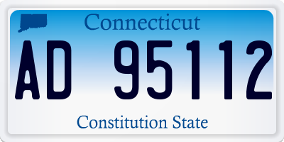 CT license plate AD95112