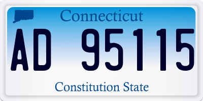 CT license plate AD95115