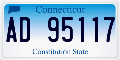 CT license plate AD95117