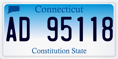 CT license plate AD95118