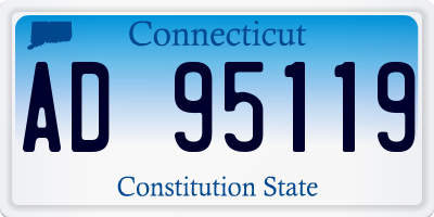 CT license plate AD95119