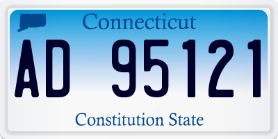 CT license plate AD95121