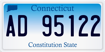 CT license plate AD95122
