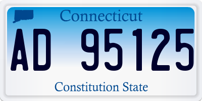 CT license plate AD95125