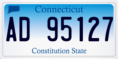 CT license plate AD95127