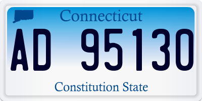 CT license plate AD95130