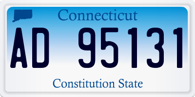 CT license plate AD95131