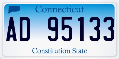 CT license plate AD95133