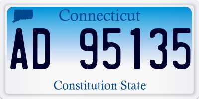 CT license plate AD95135