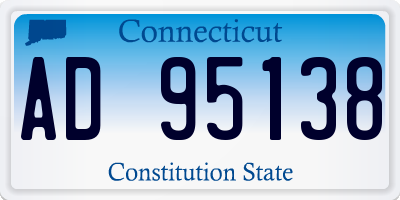 CT license plate AD95138