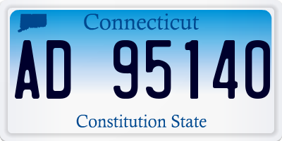 CT license plate AD95140
