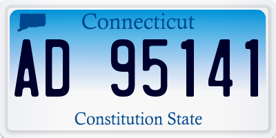 CT license plate AD95141