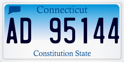 CT license plate AD95144