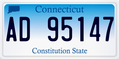 CT license plate AD95147