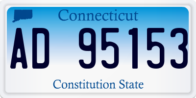 CT license plate AD95153