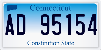 CT license plate AD95154