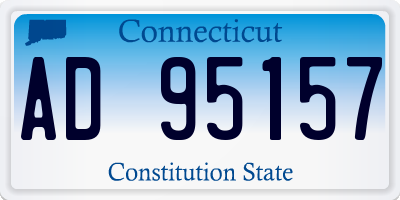 CT license plate AD95157