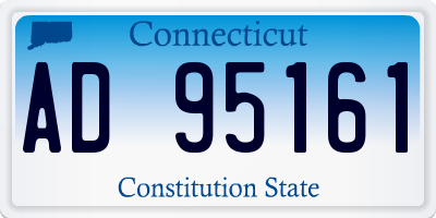CT license plate AD95161