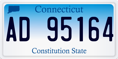 CT license plate AD95164