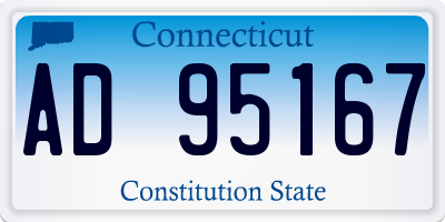 CT license plate AD95167