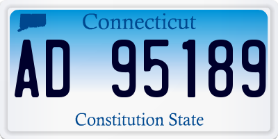 CT license plate AD95189