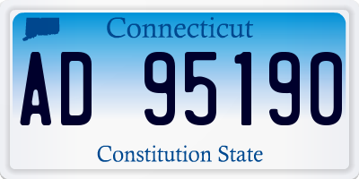 CT license plate AD95190