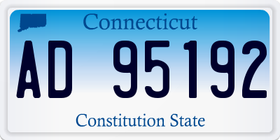 CT license plate AD95192