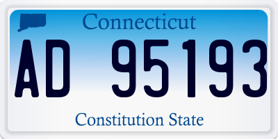 CT license plate AD95193