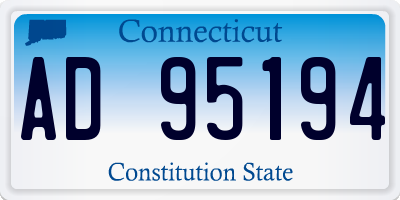 CT license plate AD95194