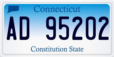 CT license plate AD95202