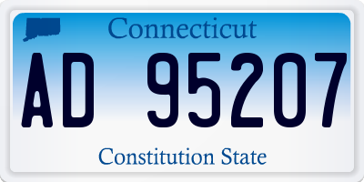 CT license plate AD95207